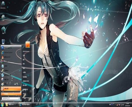 初音CG win7主题下载