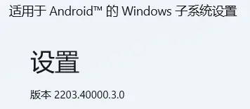 微软Windows11安卓子系统