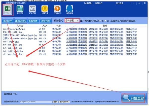 金鸣表格文字识别大师