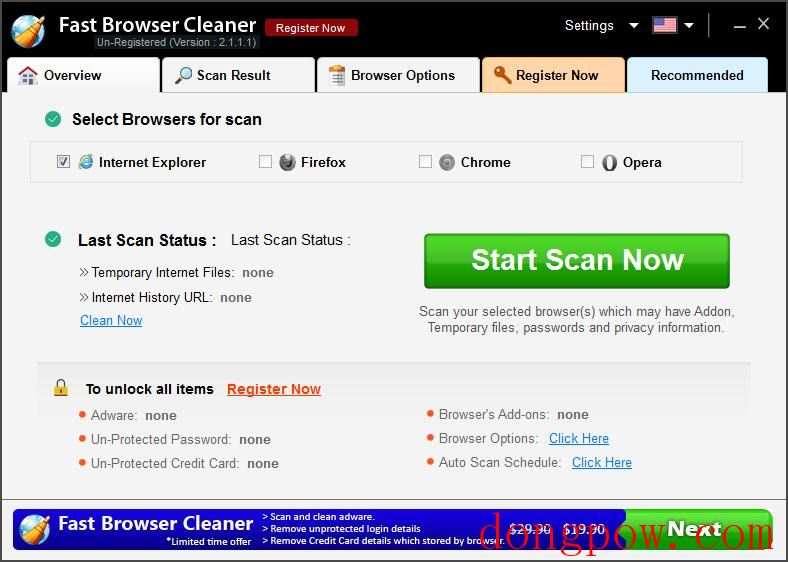 Fast Browser Cleaner