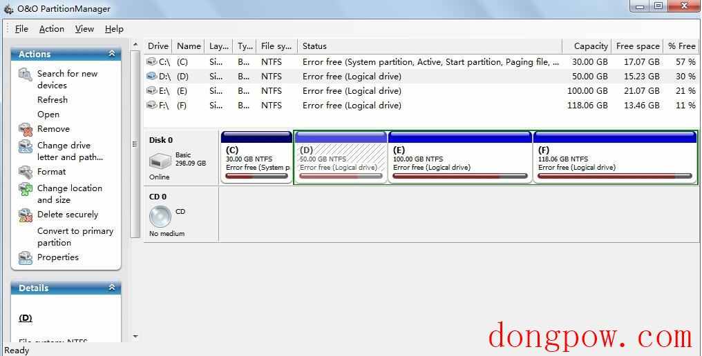 O&O PartitionManager