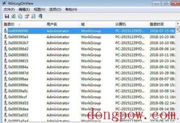 WinLogOnView(登陆日志查看器)