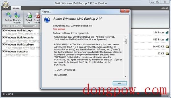 Static Windows Mail Backup