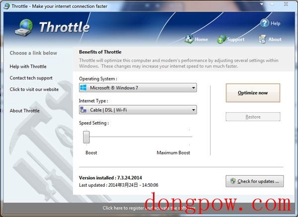 Throttle (网络优化工具) V7.3.24.2014 英文版