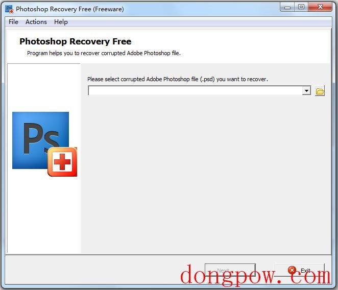 PhotoShop Recovery Free(PhotoShop文件修复) V1.0 英文绿色版