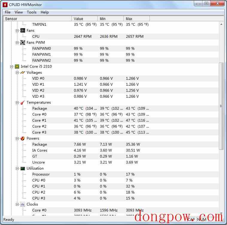 HWMonitor(CPU 相关) V1.39