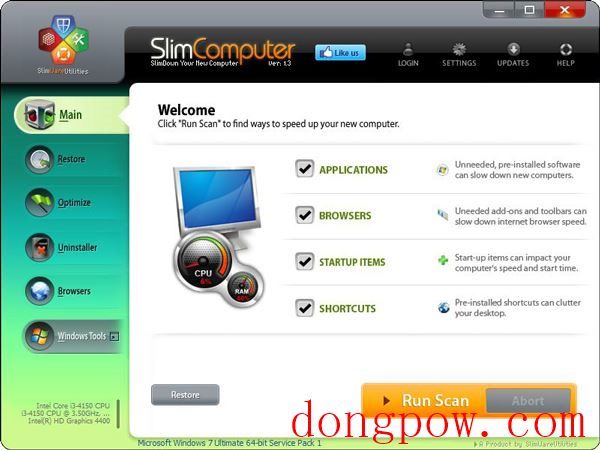  SlimComputer(强力卸载软件工具) V1.3 绿色版