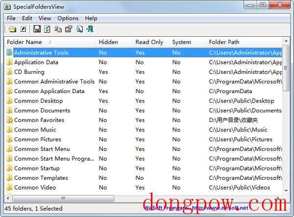 SpecialFoldersView(系统特殊文件夹) x64 V1.26 英文绿色版