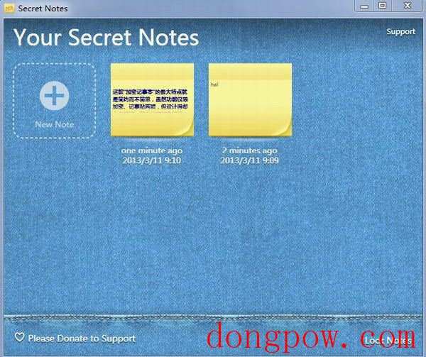 Secret Notes(加密桌面便签) V1.1.0