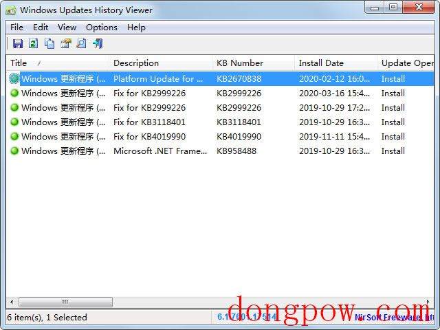 Windows Updates History Viewer