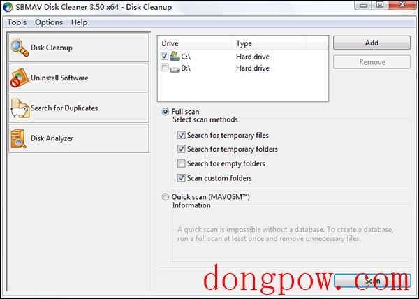 SBMAV Disk Cleaner Lite(磁盘清理工具) V3.50.0.1326 英文版