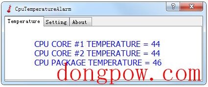 CpuTemperatureAlarm(CPU温度检测软件) V1.3 绿色版