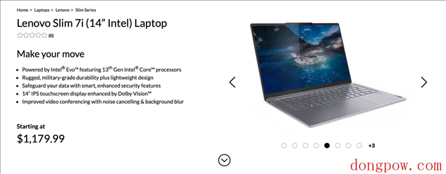 联想海外上架新款 Slim 7i 轻薄本：13