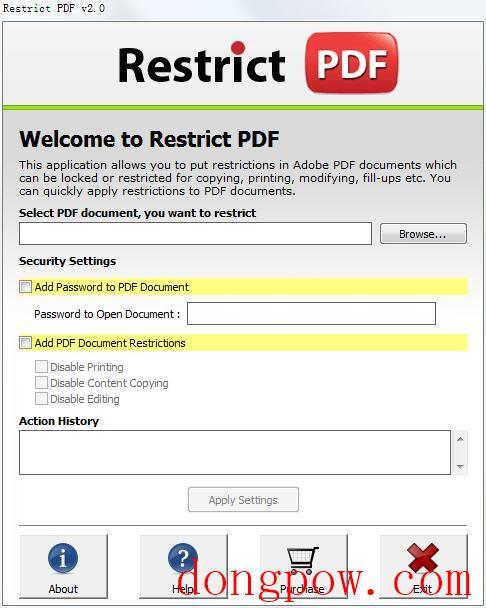 Restrict PDF