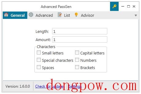 Advanced PassGen(密码生成工具) V1.7.1 英文绿色版