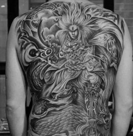 二郎神纹身手稿  集个性与神秘为一身的纹身标本