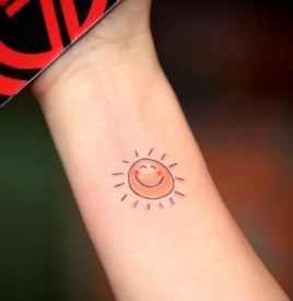 太阳纹身图案 小清新图案你一定喜欢