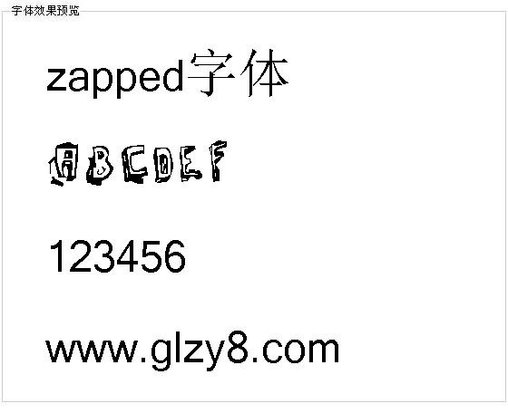 zapped字体