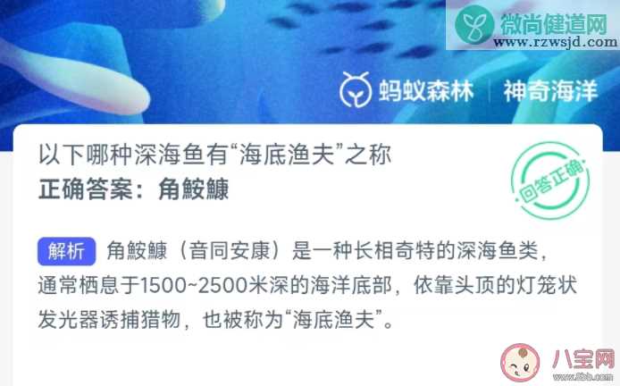 以下哪种深海鱼有海底渔夫之