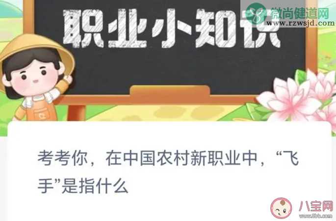 在中国农村新职业中飞手是指什么 蚂蚁新村8月21日答案