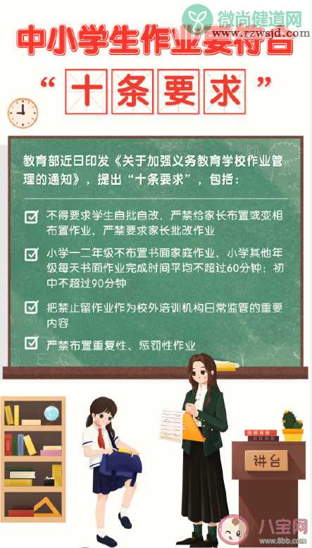 教育部提出中小学生作业管理