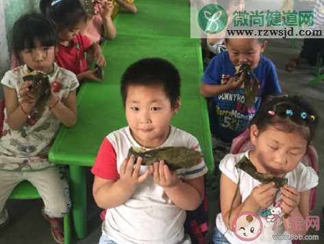 幼儿园端午吃粽子活动报道简