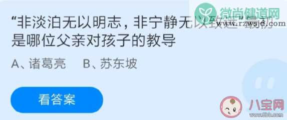 非淡泊无以明志非宁静无以致