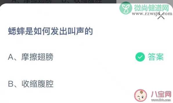 蟋蟀是如何发出叫声的蚂蚁庄园 小课堂2月23日答案