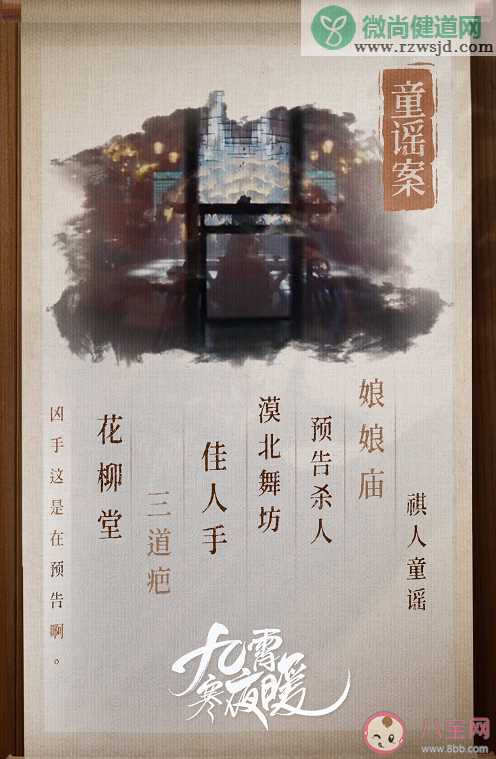 《九霄寒夜暖》人物关系图 《九霄寒夜暖》有几个案子结局是什么