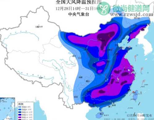 哪些地区将降温16度 12月寒潮会影响哪些地区