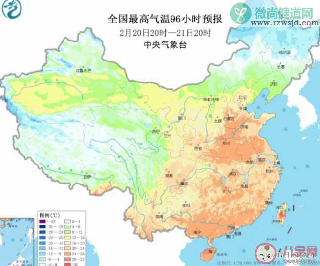 2021全国大回暖地图 哪些省份开始回暖了