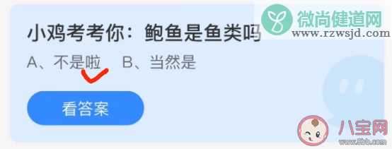 鲍鱼是鱼类吗 蚂蚁庄园3月26日正确答案