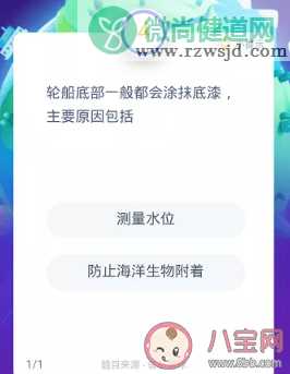 轮船底部为什么要涂抹底漆 蚂蚁庄园8月19日答案