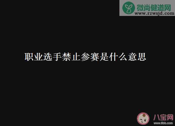 职业选手禁止参赛是什么梗什么意思 出处来源是哪里