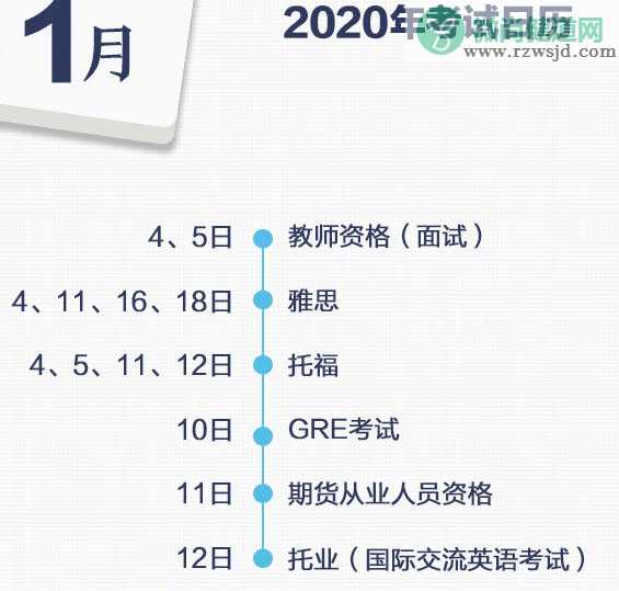 2020年最全考证时间表 2020考证报名时间大全