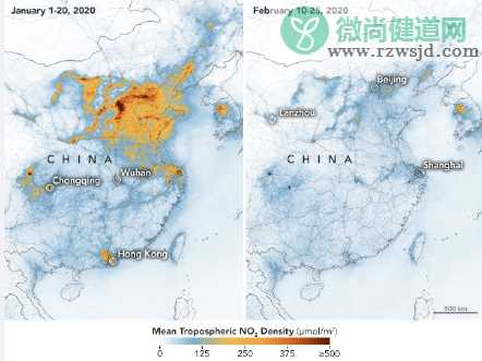 中国空气中的二氧化氮含量下降怎么回事 和疫情有关吗