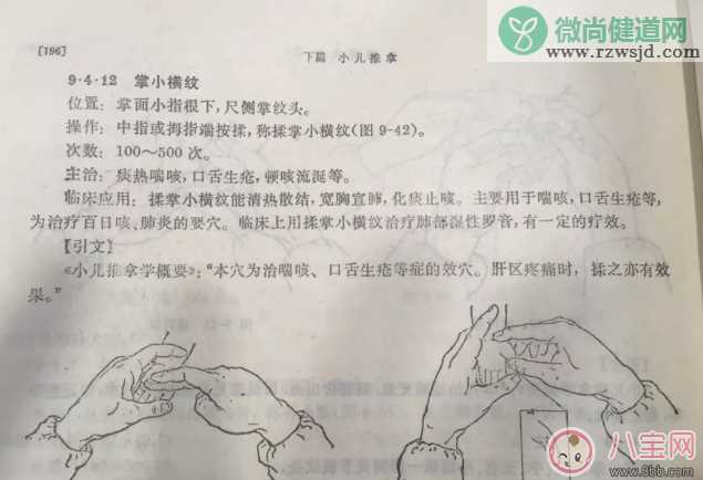 小儿推拿掌小横纹的位置在哪 小儿推拿掌小横纹作用位置图解