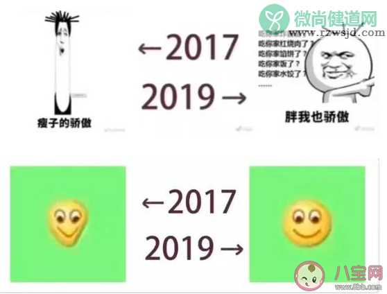 2017-2019对比照刷屏  朋友