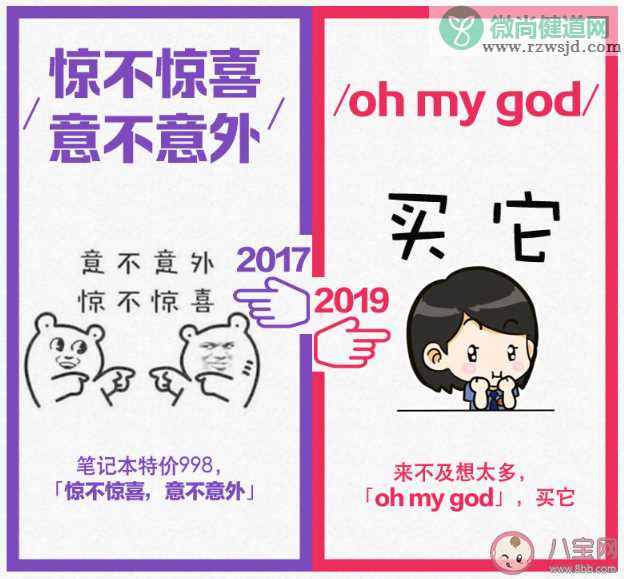 2017和2019网络流行语对比 2017年2019年有哪些流行语