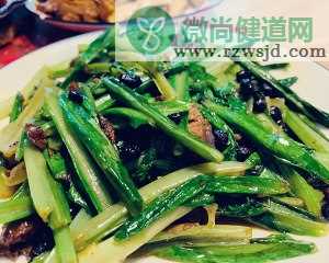 豆豉鲮鱼炒香麦