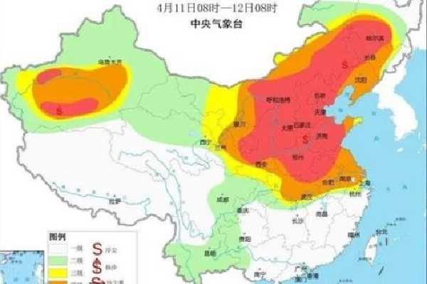 沙尘已跨过长江江浙沪正在“