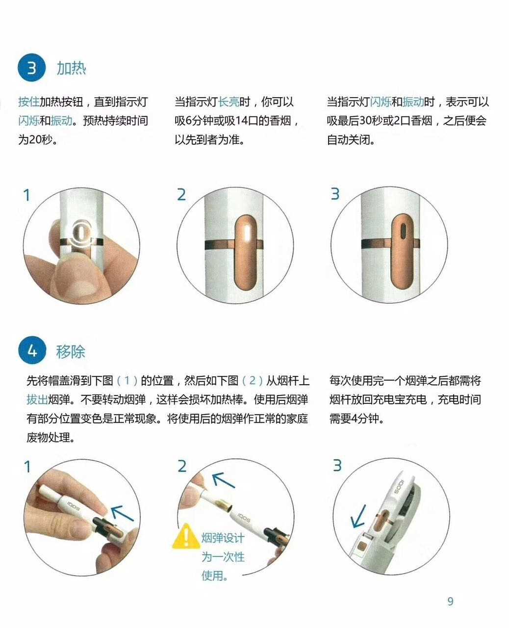 iqos电子烟中文说明书 看完就会用了